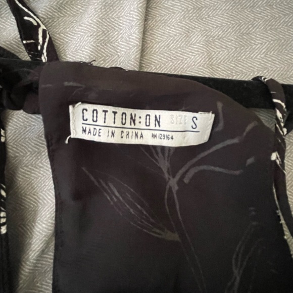 Black Floral Halter Dress - Picture 3 of 3